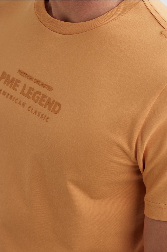 PME legend oranje heren t-shirt | Close up