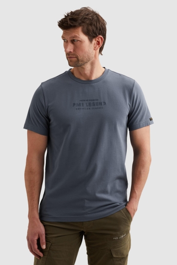 PME legend short sleeve r-neck cotton elastan Blauw
