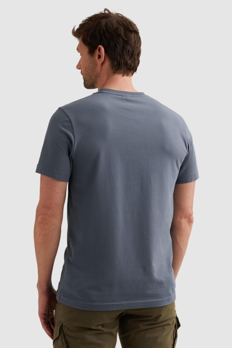 PME legend blauwe heren t-shirt | Model achteraanzicht