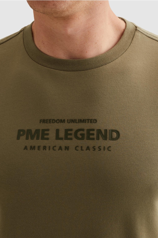 PME legend groene heren t-shirt | Close up