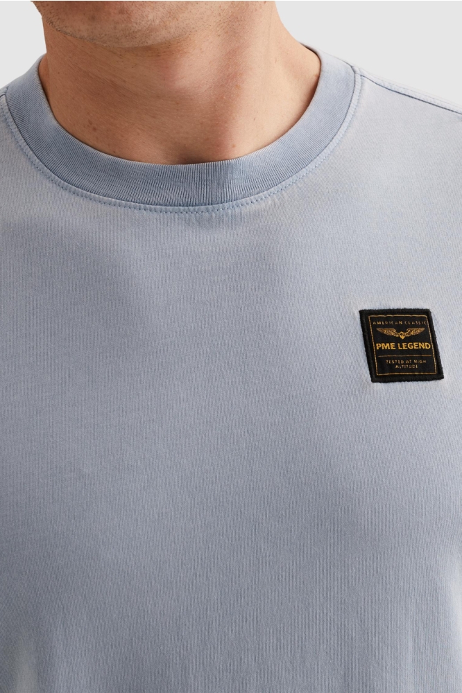 PME legend blauwe heren t-shirt | Close up