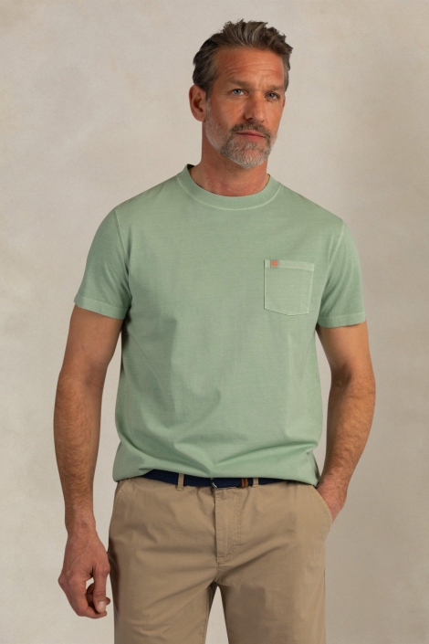 NZA groene heren t-shirt | Model vooraanzicht