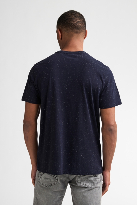 Petrol Industries blauwe heren t-shirt | Model achteraanzicht