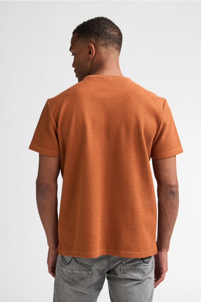Petrol Industries koperen heren t-shirt | Model achteraanzicht
