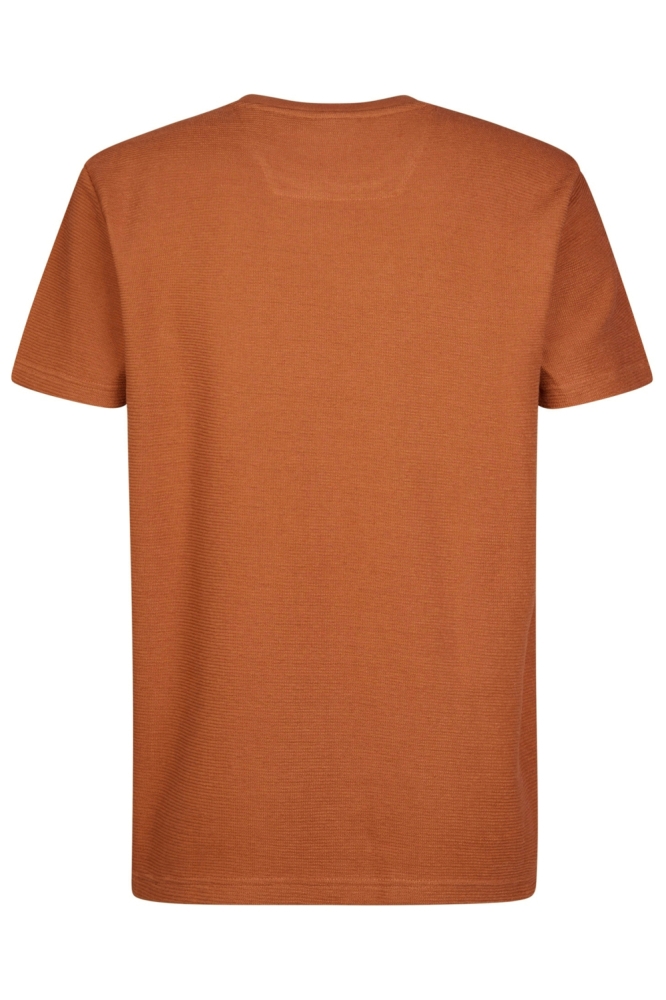 Petrol Industries koperen heren t-shirt | Achteraanzicht