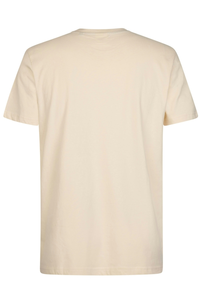 Petrol Industries beige heren t-shirt | Achteraanzicht