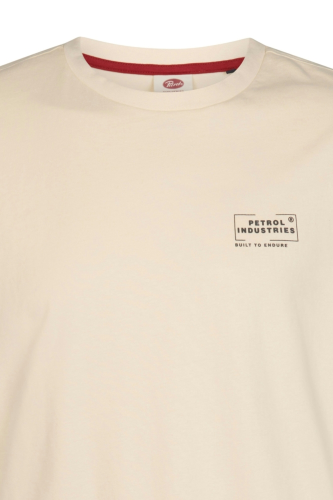 Petrol Industries beige heren t-shirt | Kleurstaal