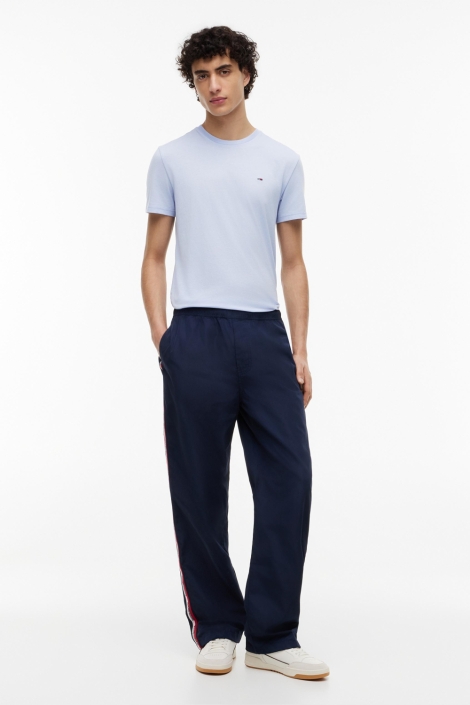 Tommy Jeans blauwe heren t-shirt | Model