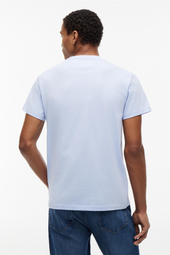 Tommy Jeans blauwe heren t-shirt | Model achteraanzicht