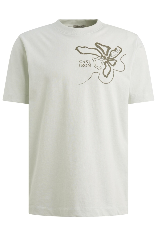 Cast Iron grijze heren t-shirt | Vooraanzicht