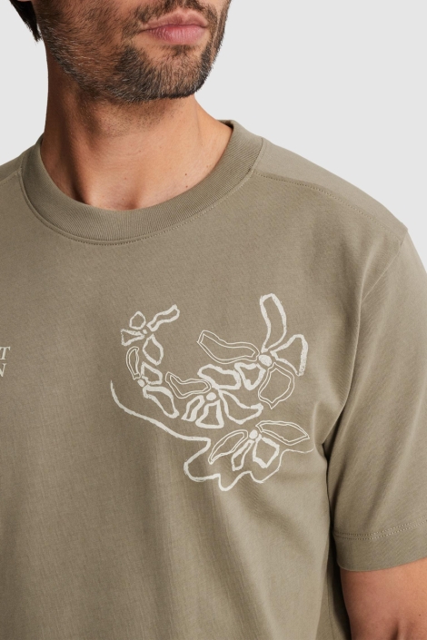 Cast Iron groene heren t-shirt | Close up