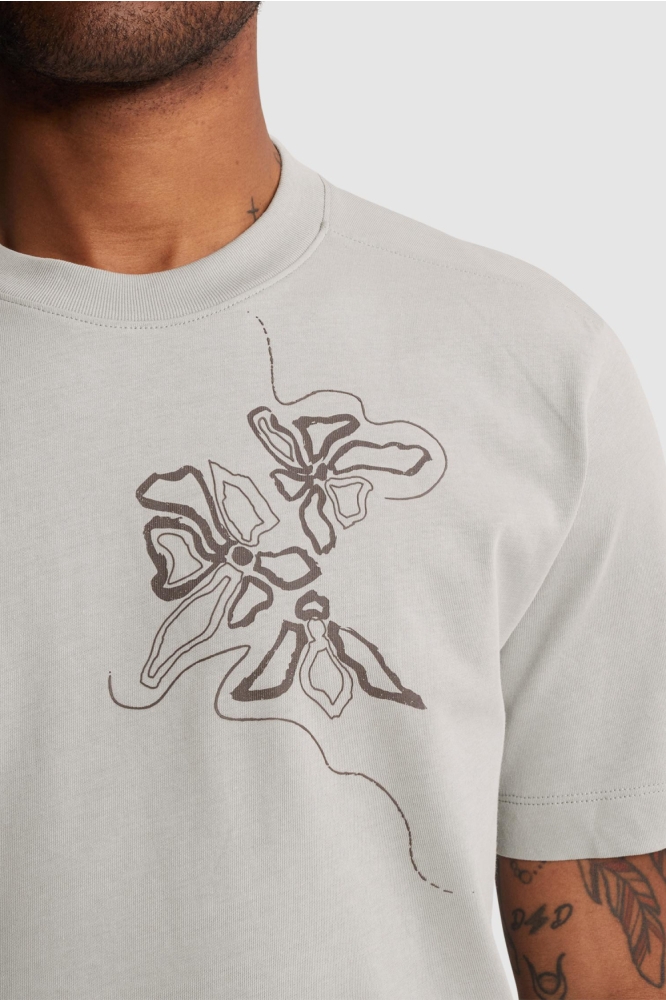 Cast Iron grijze heren t-shirt | Close up
