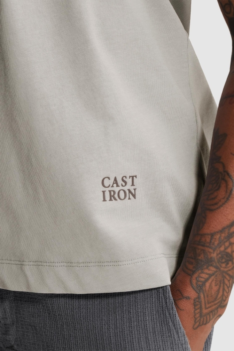 Cast Iron grijze heren t-shirt | Unique Selling Point
