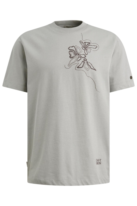 Cast Iron grijze heren t-shirt | Vooraanzicht