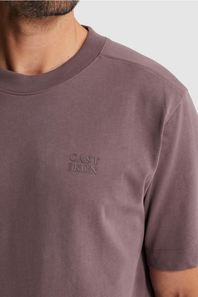 Cast Iron bordeaux heren t-shirt | Kleurstaal