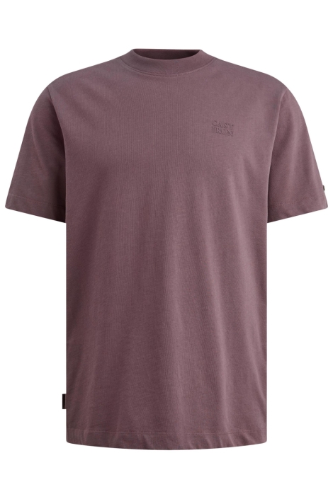 Cast Iron bordeaux heren t-shirt | Vooraanzicht