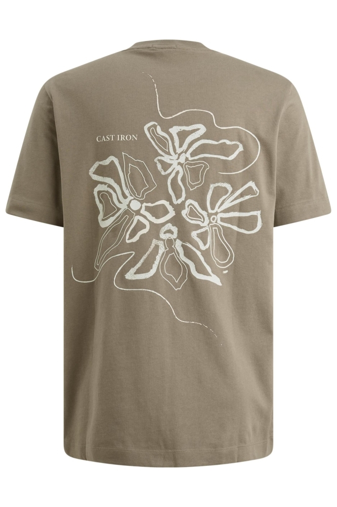 Cast Iron groene heren t-shirt | Achteraanzicht