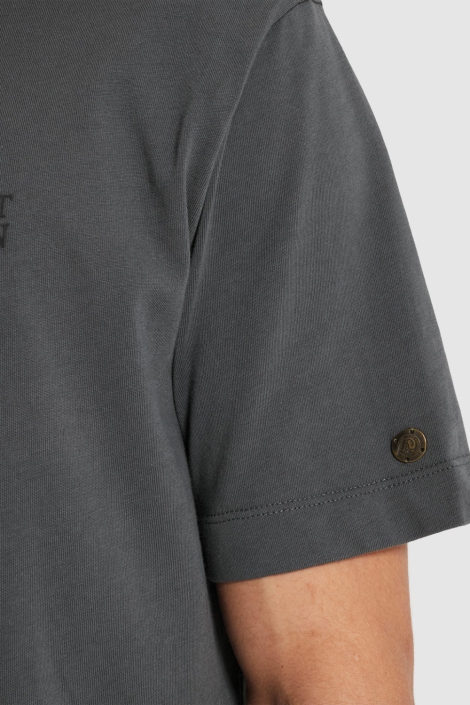 Cast Iron grijze heren t-shirt | Kleurstaal