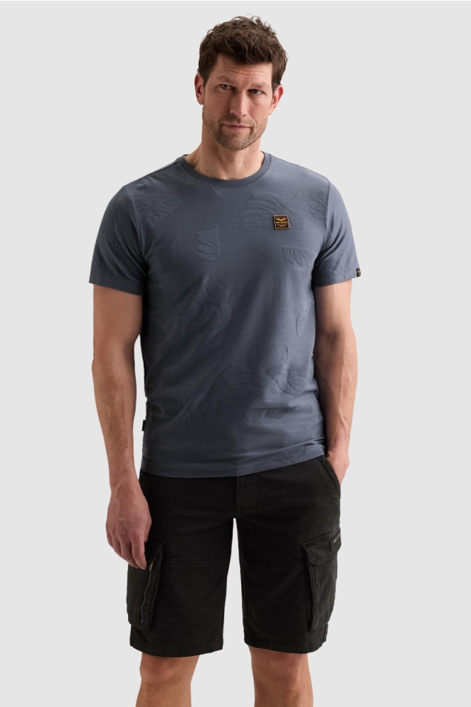 PME legend blauwe heren t-shirt | Model vooraanzicht