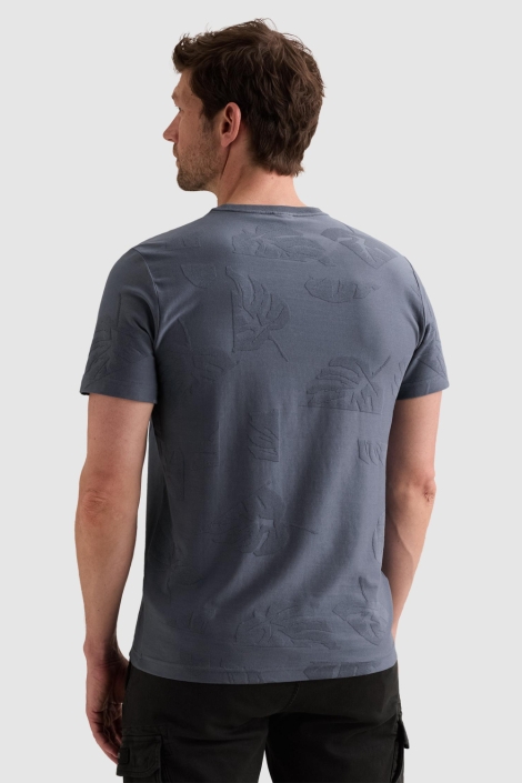 PME legend blauwe heren t-shirt | Model achteraanzicht