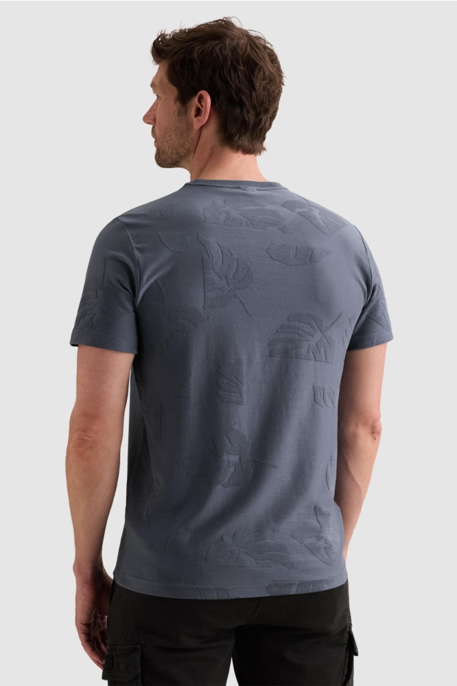 PME legend blauwe heren t-shirt | Model achteraanzicht