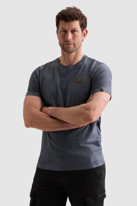 PME legend blauwe heren t-shirt | Model vooraanzicht