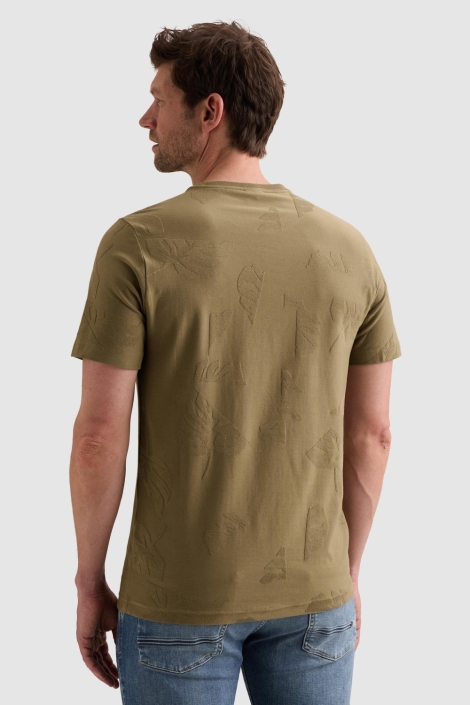 PME legend groene heren t-shirt | Model achteraanzicht