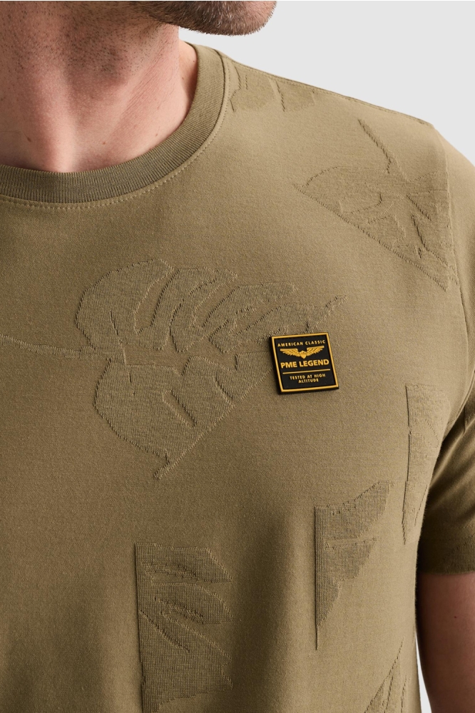 PME legend groene heren t-shirt | Close up