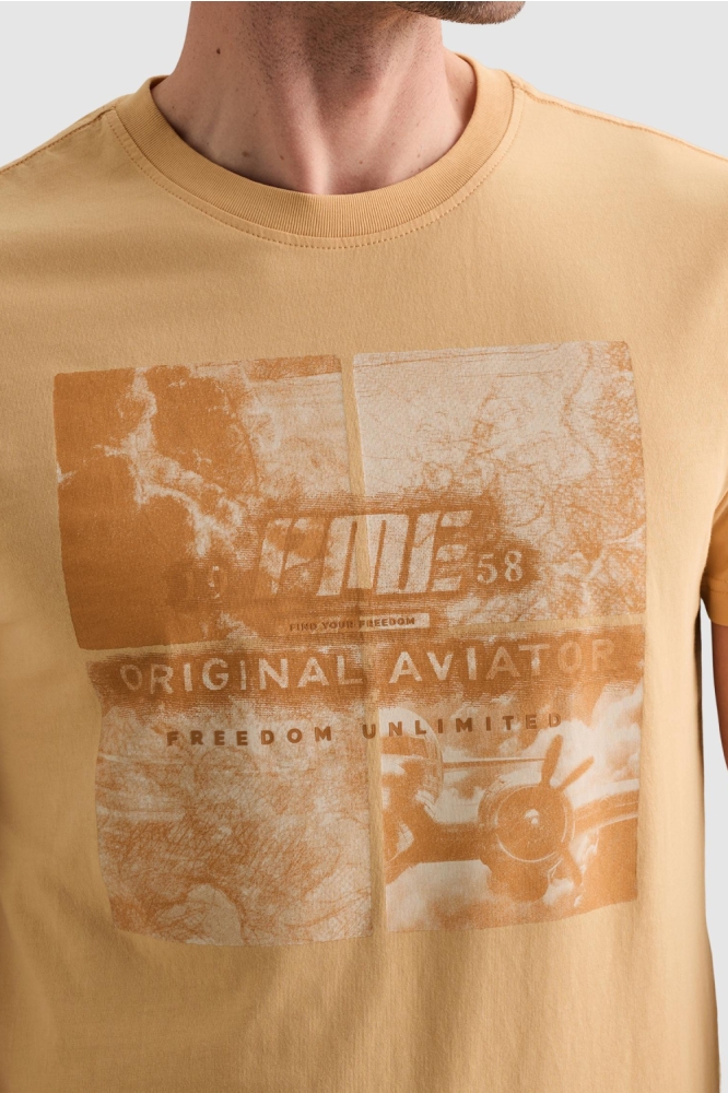 PME legend oranje heren t-shirt | Close up