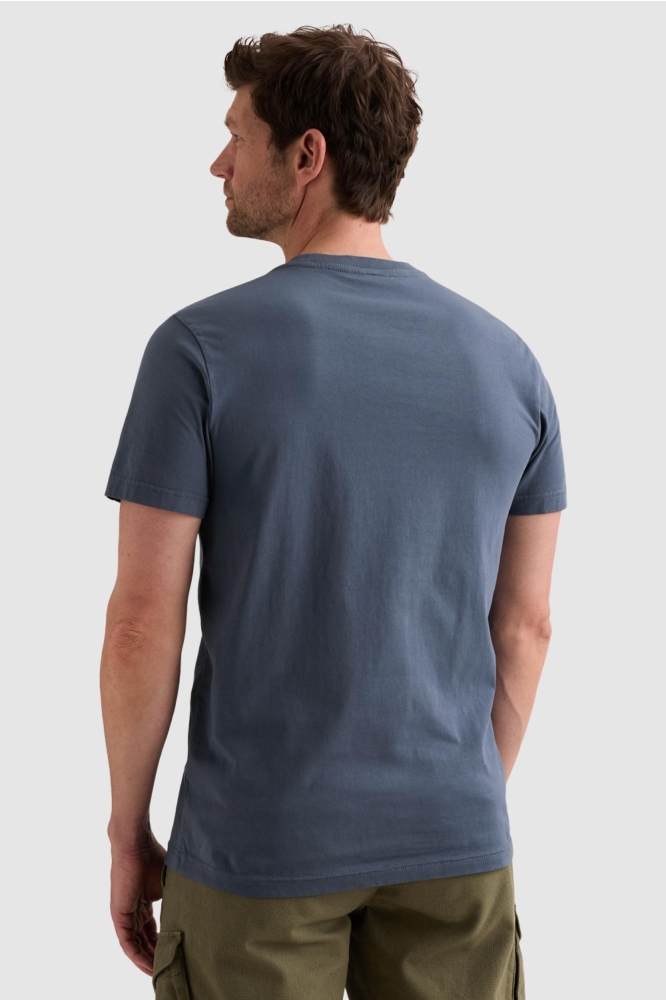 PME legend blauwe heren t-shirt | Model achteraanzicht