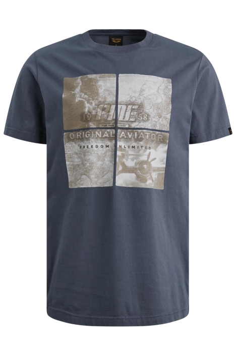 PME legend blauwe heren t-shirt | Vooraanzicht