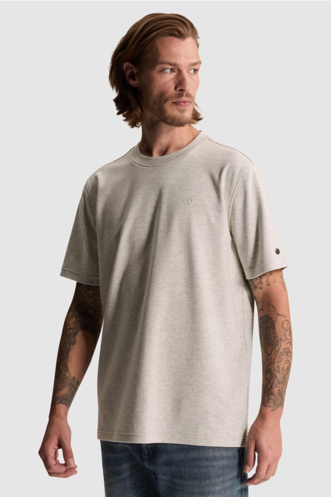 Cast Iron grijze heren t-shirt | Model vooraanzicht