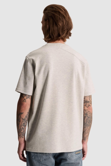 Cast Iron grijze heren t-shirt | Model achteraanzicht