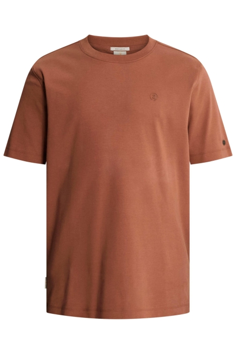 Cast Iron bruine heren t-shirt | Vooraanzicht