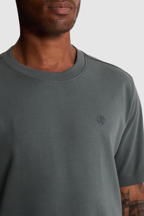 Cast Iron grijze heren t-shirt | Close up