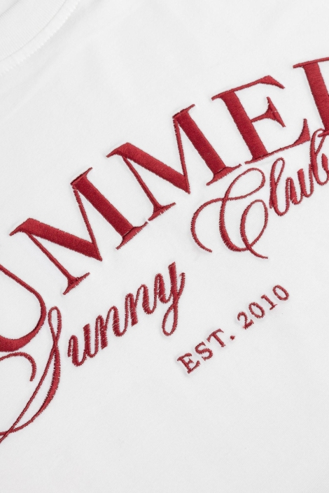 Ydence witte dames t-shirt | Kleurstaal