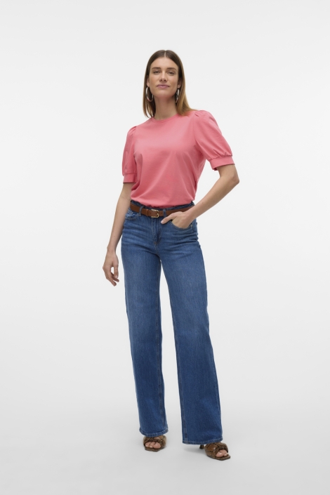 Vero Moda roze dames t-shirt | Model