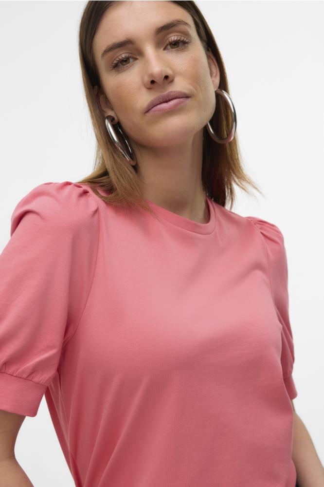 Vero Moda roze dames t-shirt | Close up