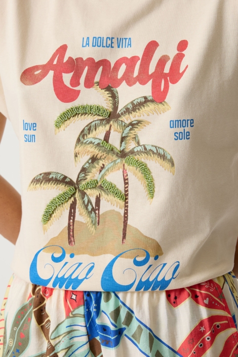 Garcia beige dames top | Close up