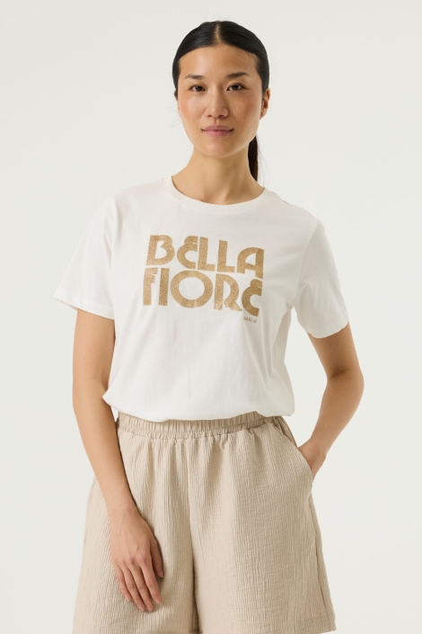 Garcia witte dames t-shirt | Model vooraanzicht