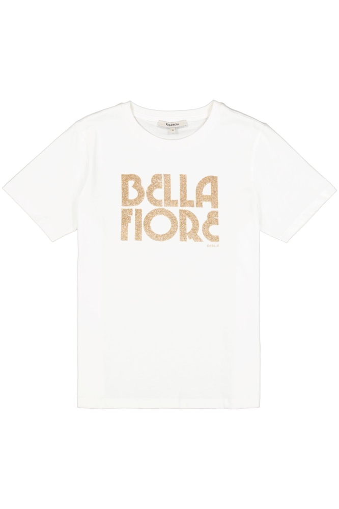 Garcia witte dames t-shirt | Vooraanzicht