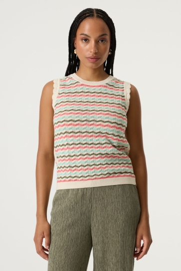 Garcia Top TOP MET PATROON R260221 4294 WHITECAP
