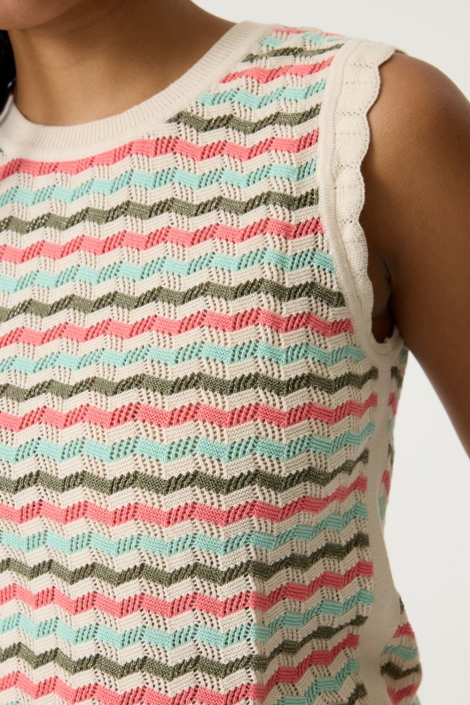 Garcia beige dames top | Close up