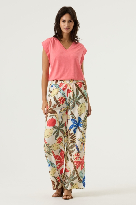 Garcia roze dames t-shirt | Model