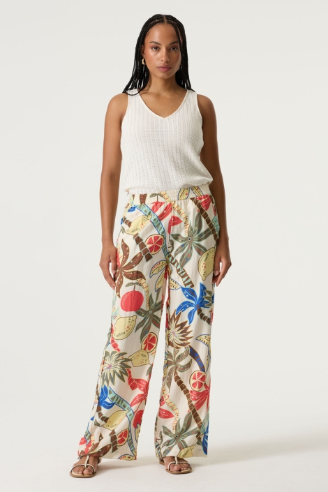 Garcia ecru dames top | Model