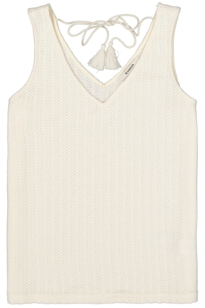Garcia ecru dames top | Vooraanzicht