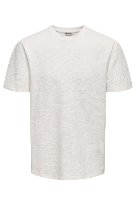 Only & Sons beige heren t-shirt | Vooraanzicht