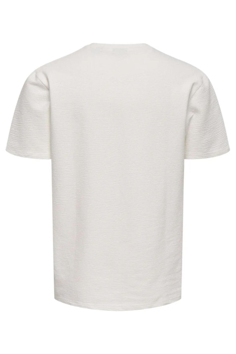 Only & Sons beige heren t-shirt | Achteraanzicht