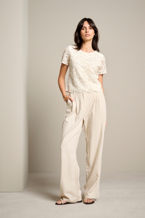 LolaLiza beige dames t-shirt | Model