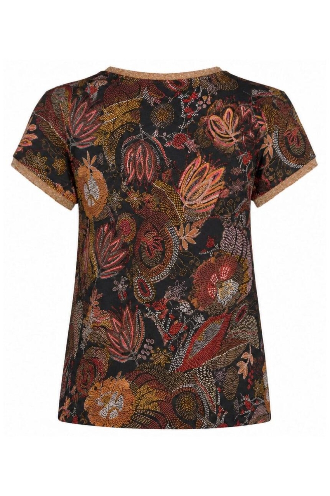 Geisha zwarte dames t-shirt | Achteraanzicht